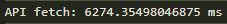 Output from the console